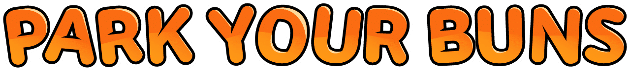 park your buns text gradient